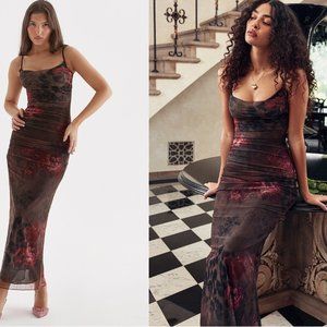 HOUSE OF CB 'Nalini' Printed Maxi Dress NWT